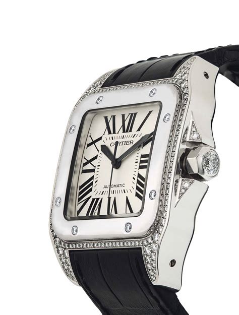 cartier white gold diamond watch.